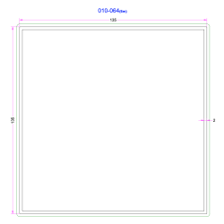 Tube Carré Aluminium 135x135mm