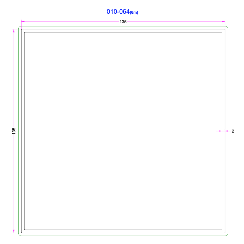 Tube Carré Aluminium 135x135mm
