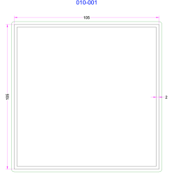 Tube Carré Aluminium 105x105mm