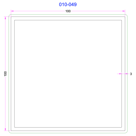 Tube Carré Aluminium 100x100mm