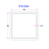 Tube Carré Aluminium 40x40mm