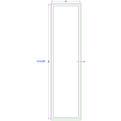Tube Rectangulaire Aluminium 200x50mm