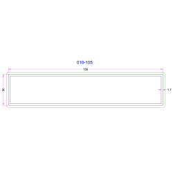Tube Rectangulaire Aluminium 150x30mm