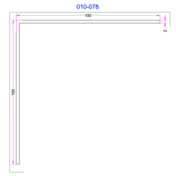 Cornière Aluminium 100x100mm