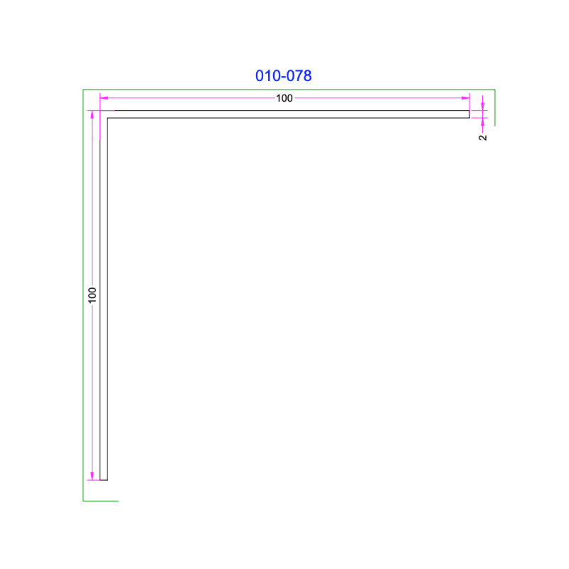 Cornière Aluminium 100x100mm