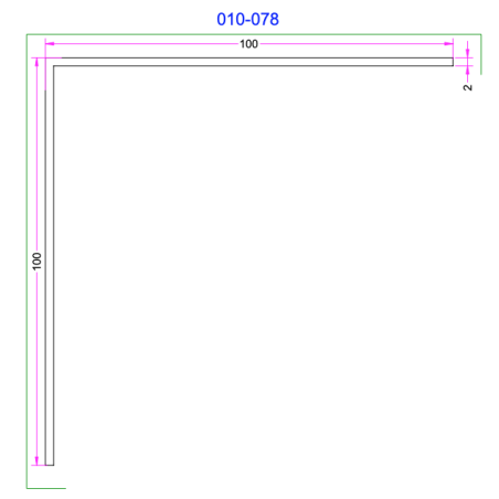 Cornière Aluminium 100x100mm