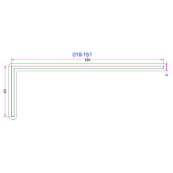 Cornière Aluminium 120x40mm