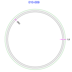 Tube rond Aluminium 80mm