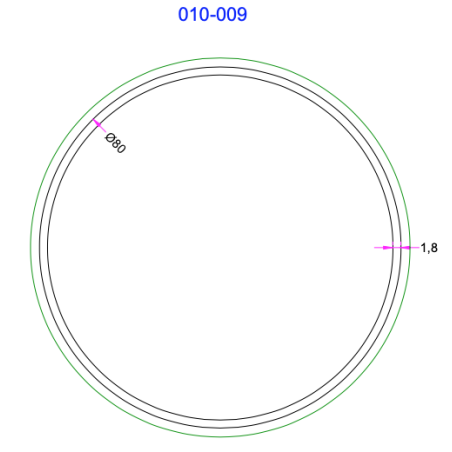 Tube rond Aluminium 80mm