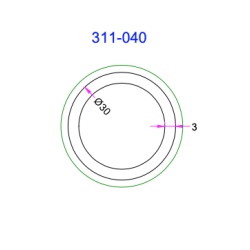 Tube rond Aluminium 30mm