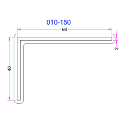 Cornière Aluminium 60x40mm