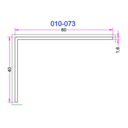 Cornière Aluminium 60x40mm